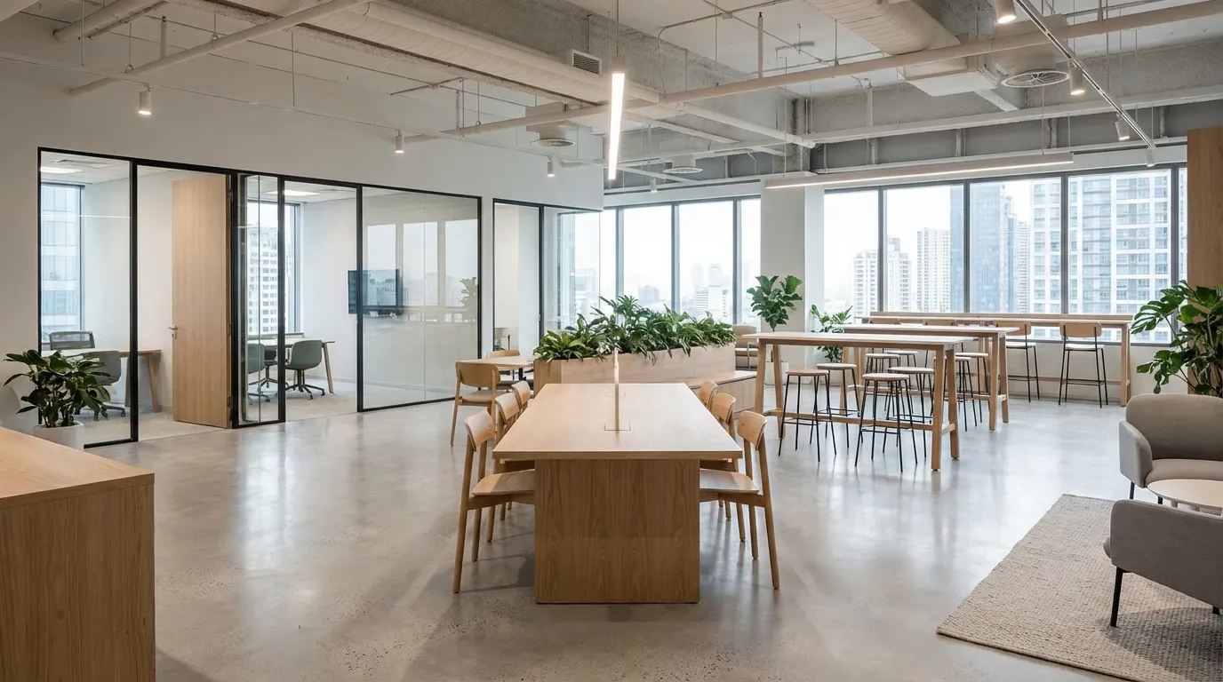 A synthetic modern office environment
