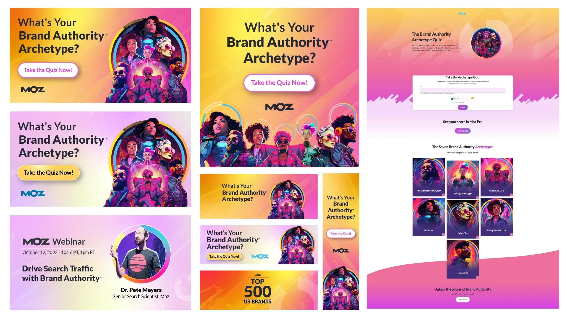 Brand Authority Archetype Quiz promotional campaign and landing page