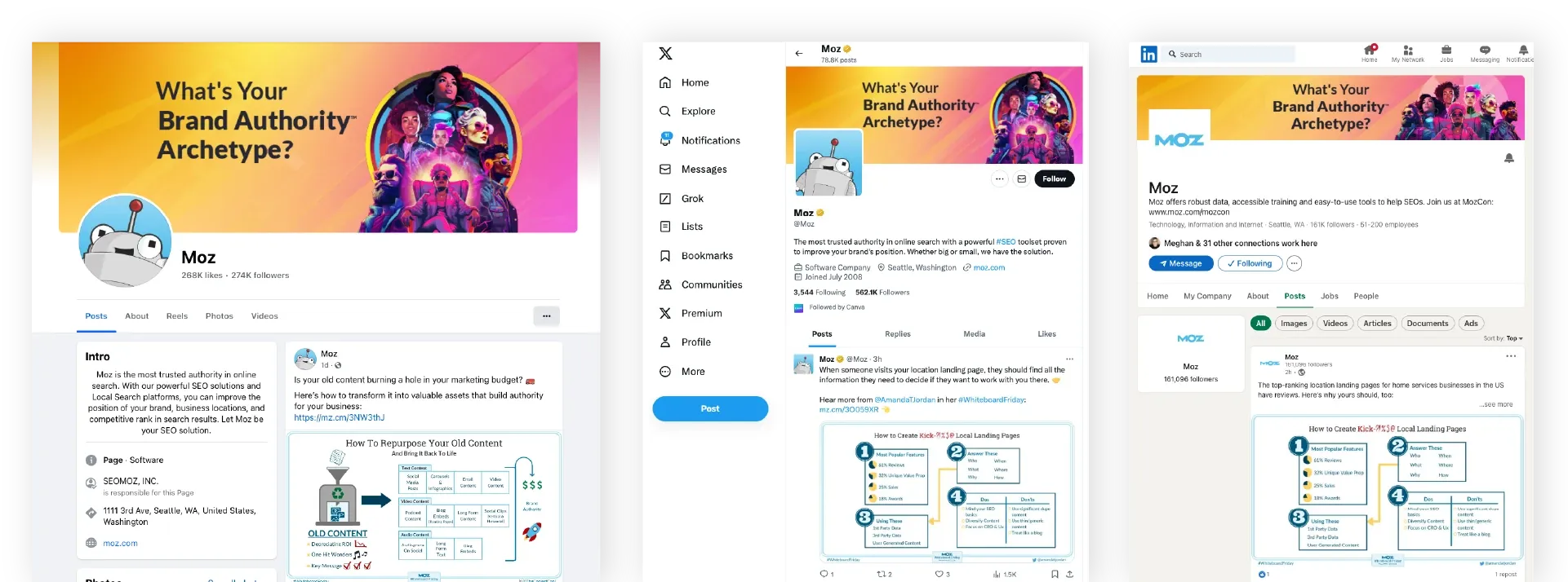 Brand Authority Archetype Quiz social profile covers
