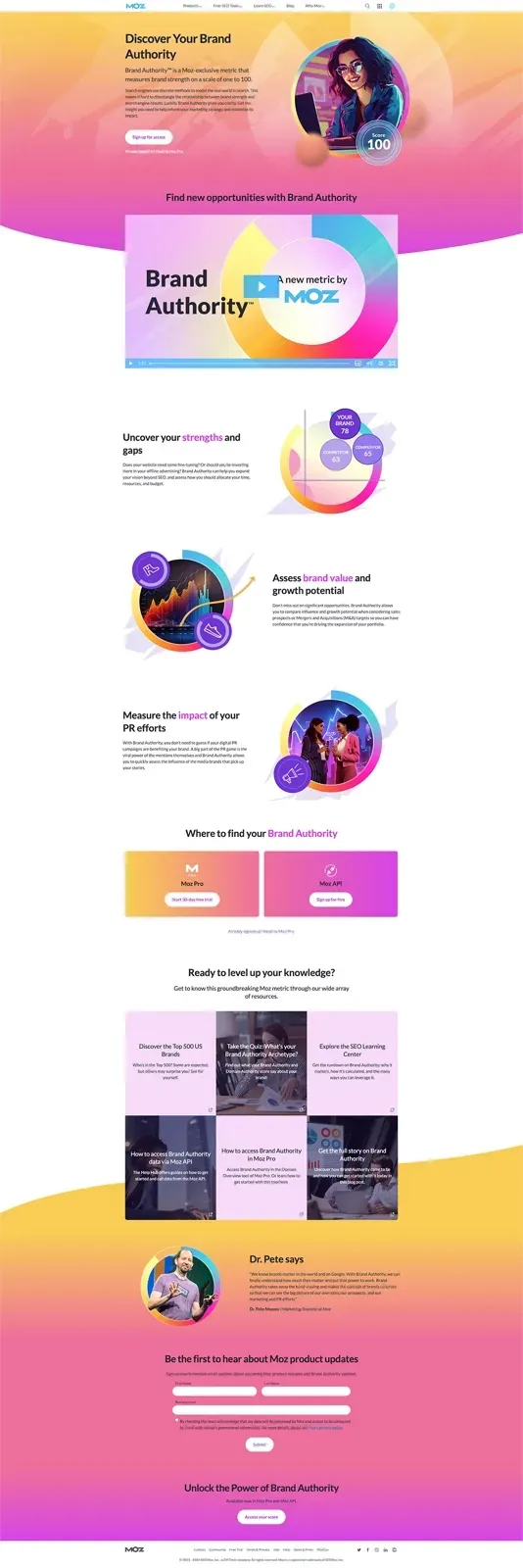 Brand Authority landing page