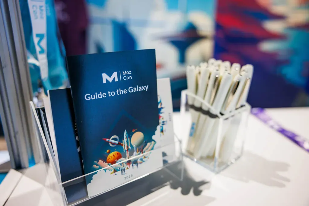 MozCon event guide and swag
