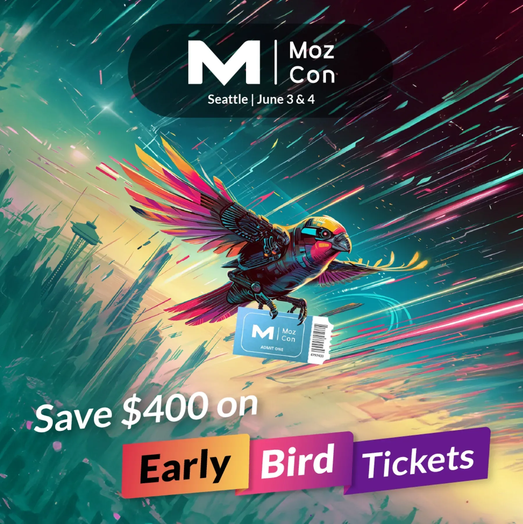 MozCon 2024 early-bird organic square post