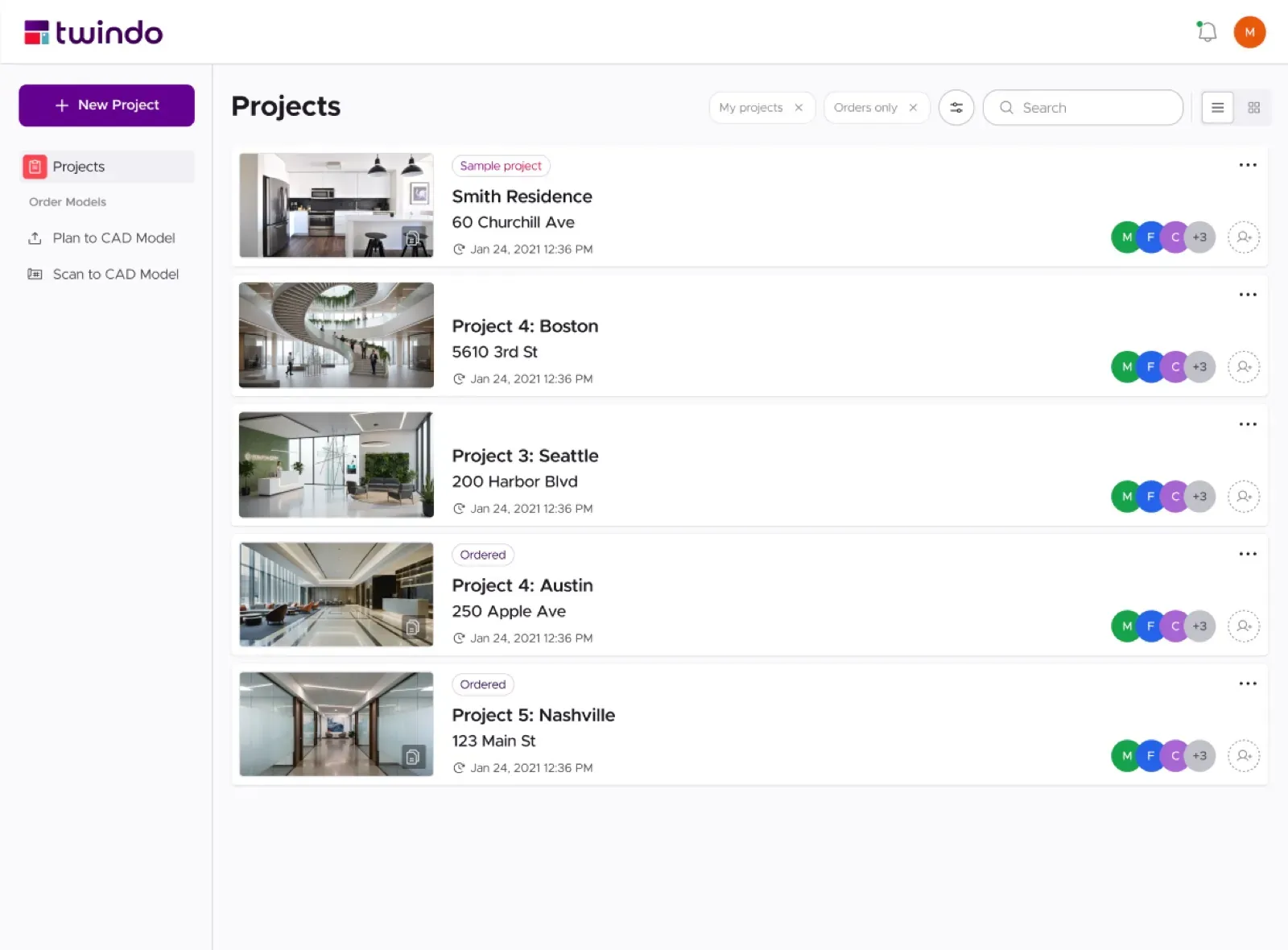 Product UI screen