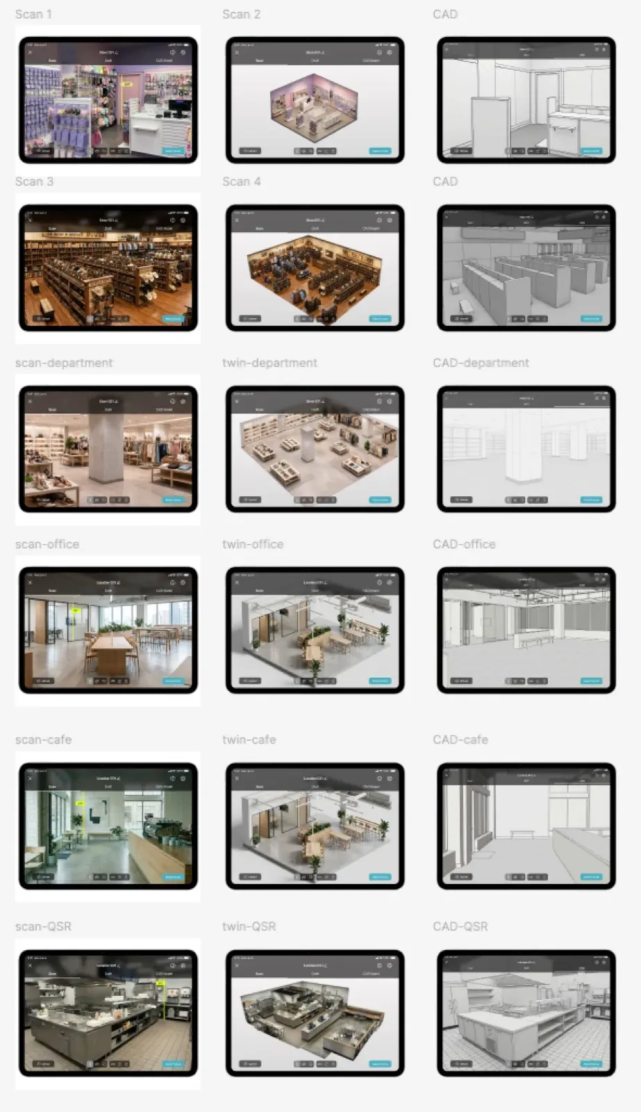 Scan to CAD story screens