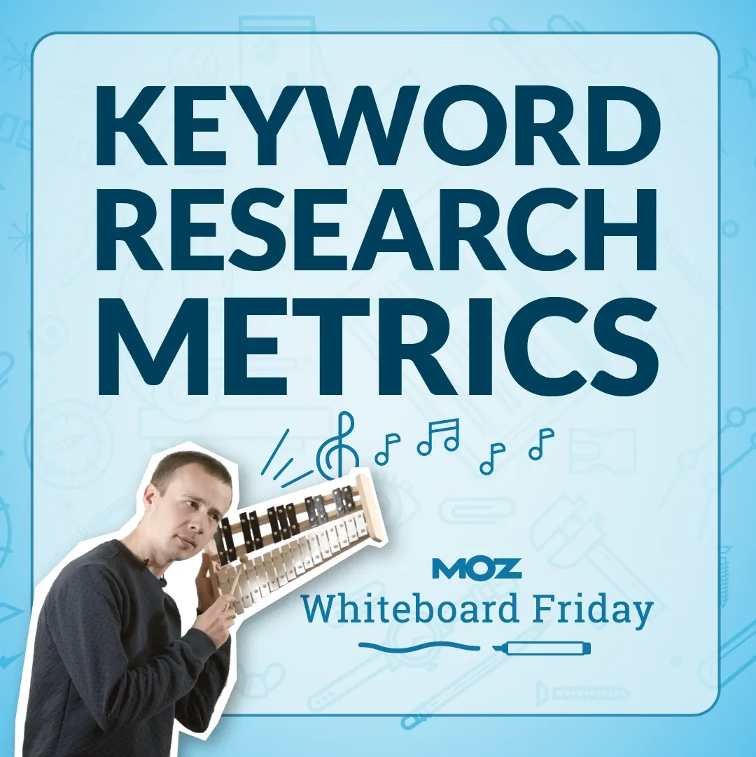 Keyword Research Metrics Whiteboard Friday social graphic